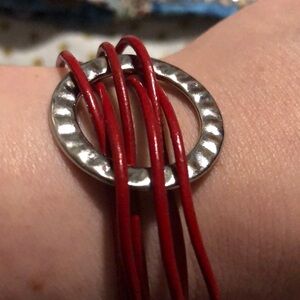 Paparazzi MAGNETIC MUSE red bracelet Red Multi-Strand Bracelet~7.25”